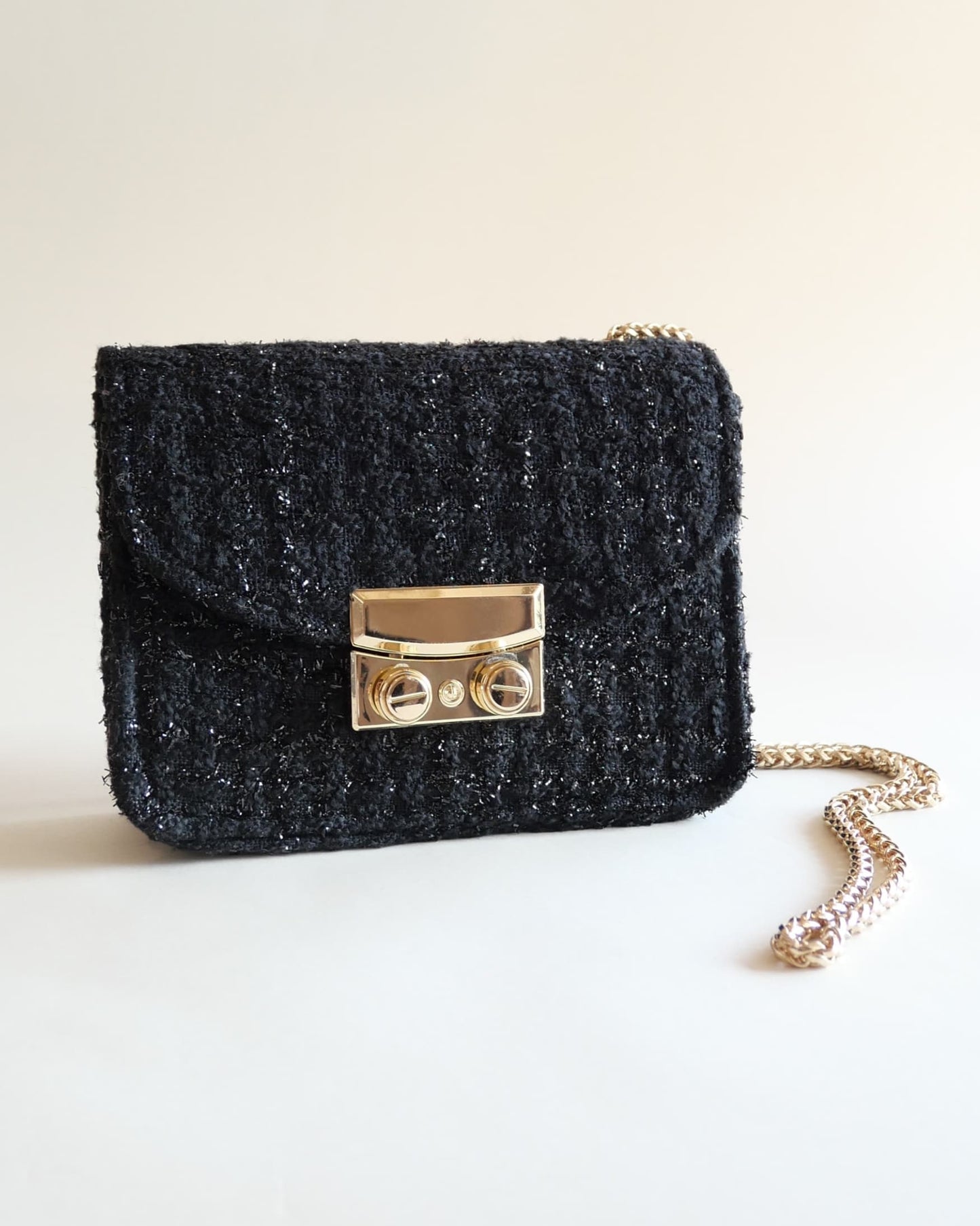 ラメツイードチェーンバッグ