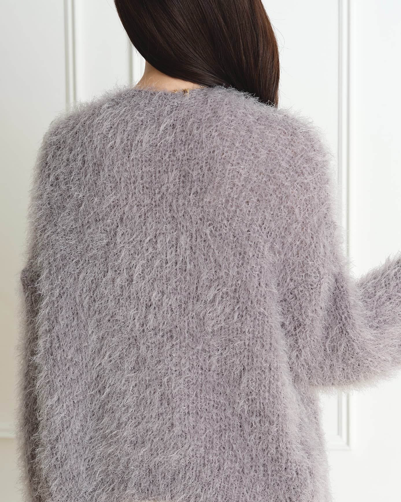 2wayルーズシャギーニットカーディガン