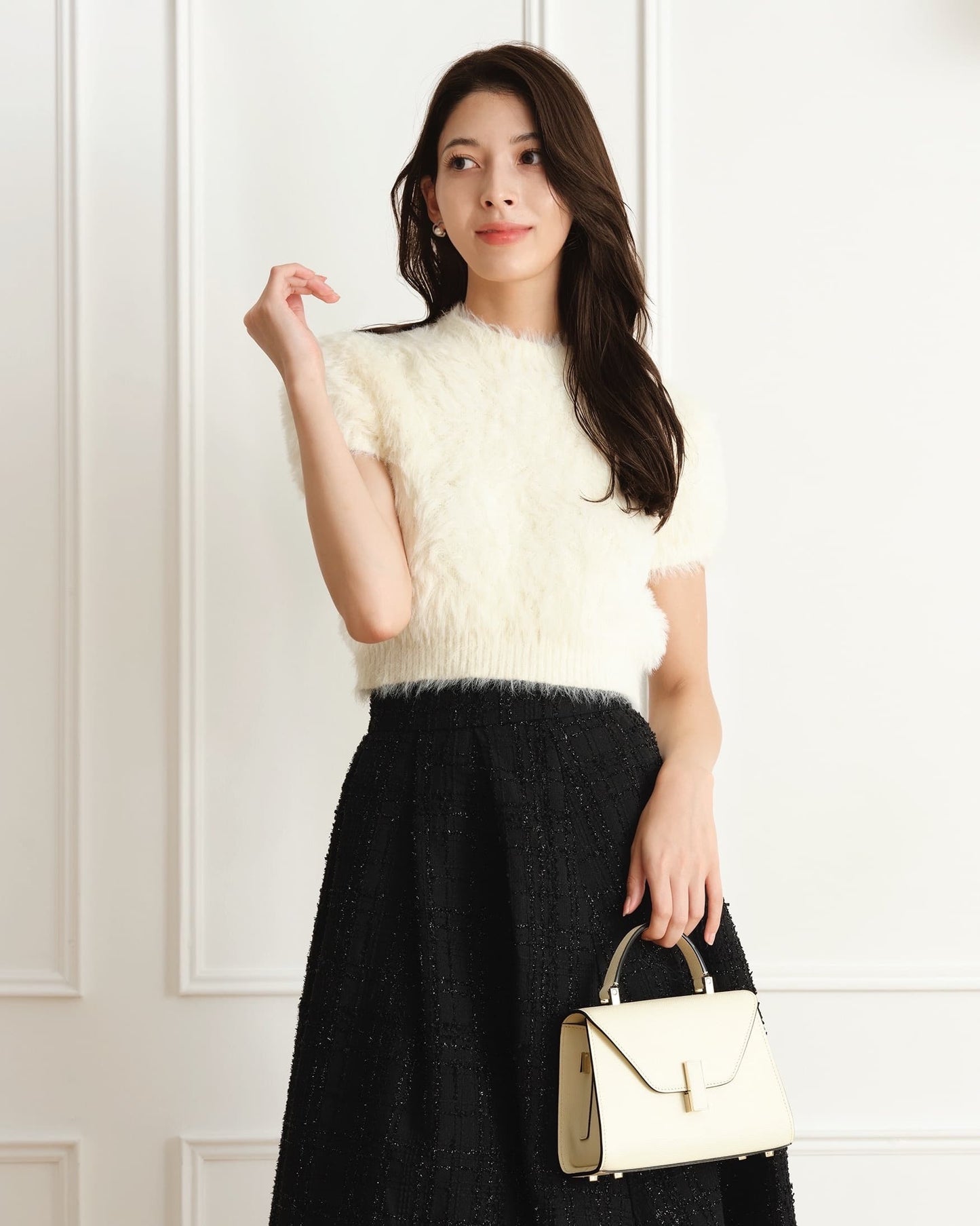 シャギーショートニットプルオーバー