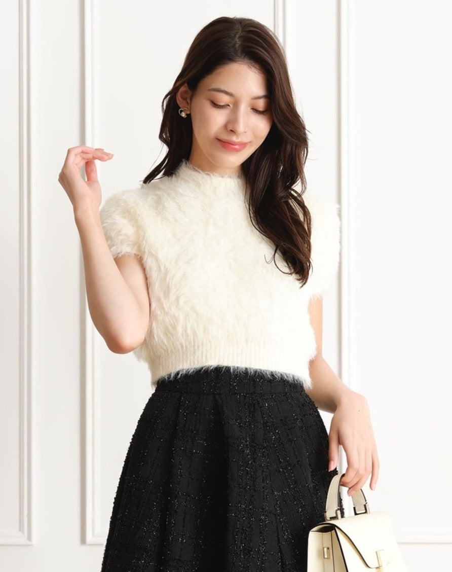 シャギーショートニットプルオーバー