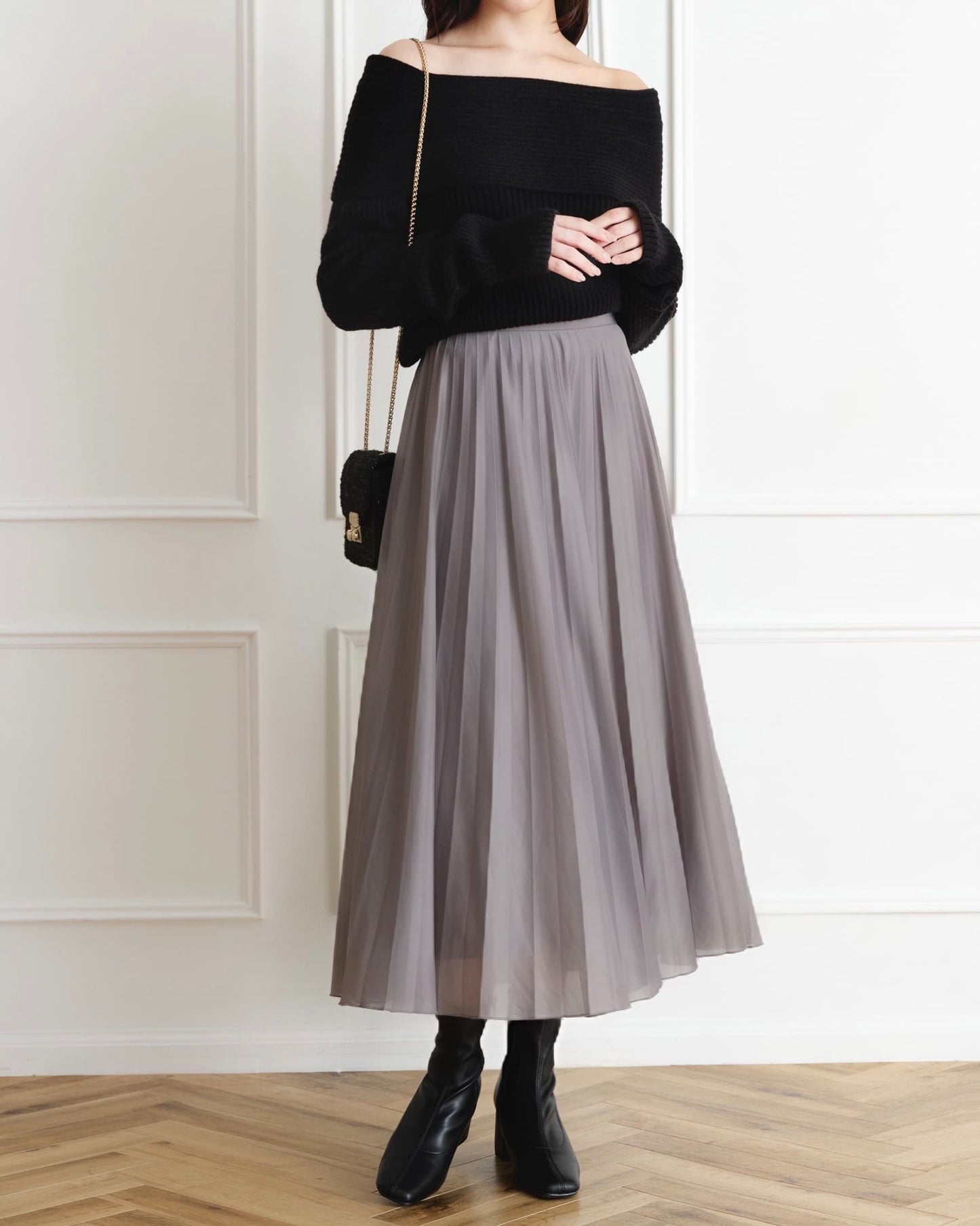 ラメツイードチェーンバッグ