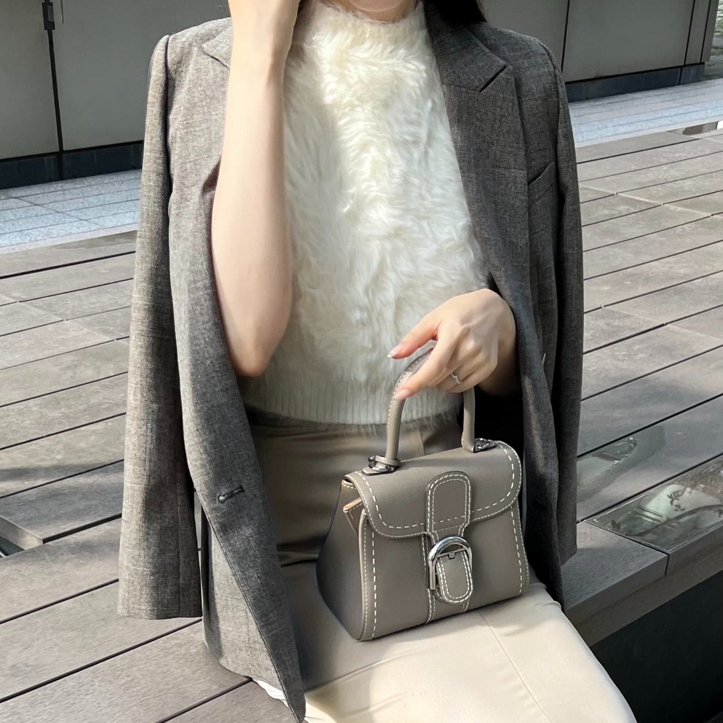 シャギーショートニットプルオーバー