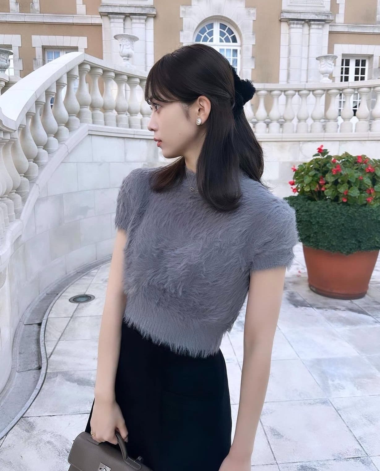 シャギーショートニットプルオーバー